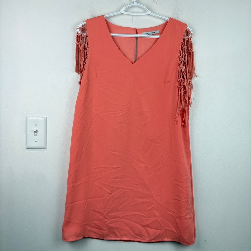 Naked Zebra Fringe Sleeves Dress